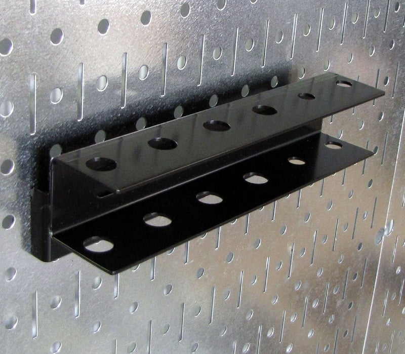 Wall Control Screwdriver Holder Bracket Slotted Metal Pegboard Accessory Slotted Tool Board - Black - Image 2